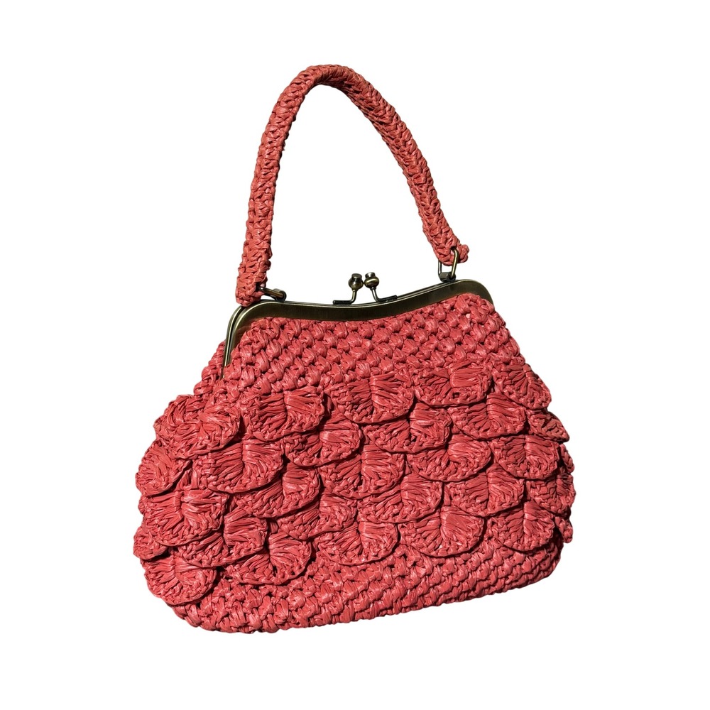 Patricia Nash Laureana Frame Scalloped Raffia Bag - Picture 2 of 7